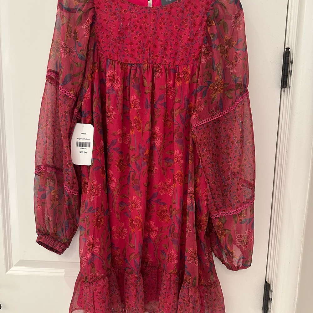 Hudson Gray Magenta floral dress- NWT